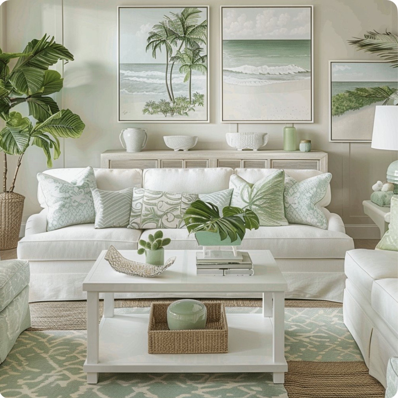 Decorating with Coastal Greens - House BVI